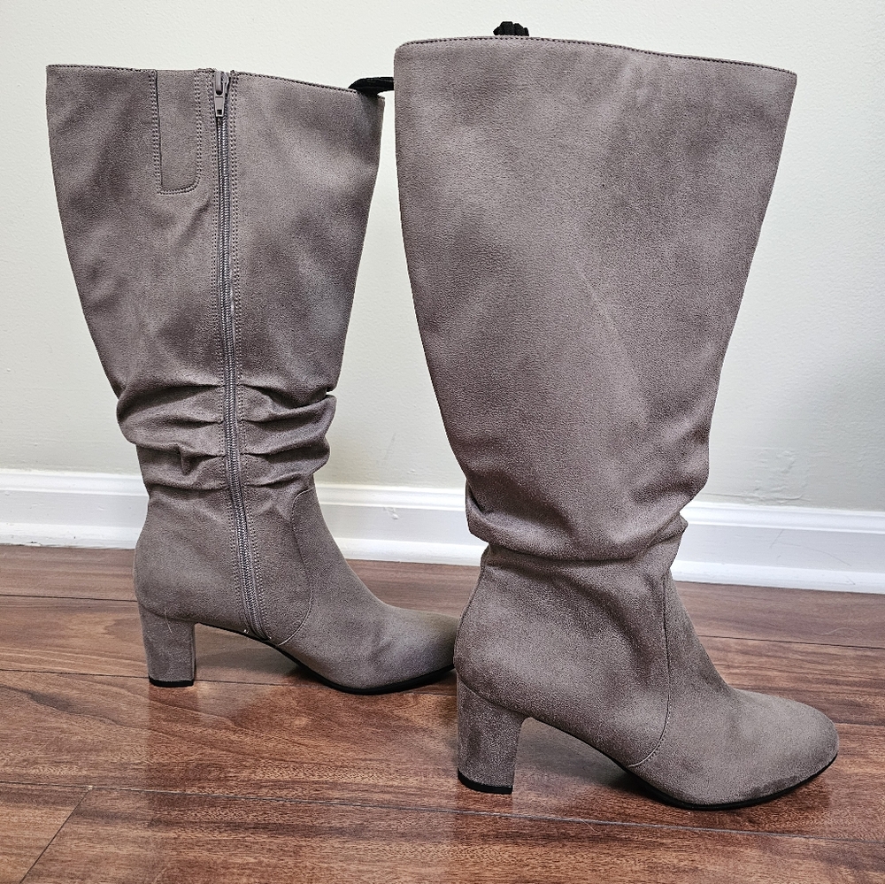 LifeStride Softsystem Maltese Gray Boots Wide Calf